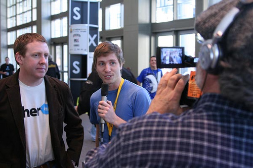 Jon Zmikly and Lewis Knight interview Tim Hayden during SXSW 2009. Knight is now a PhD student studying Digital Media Determinism at The University of Texas.